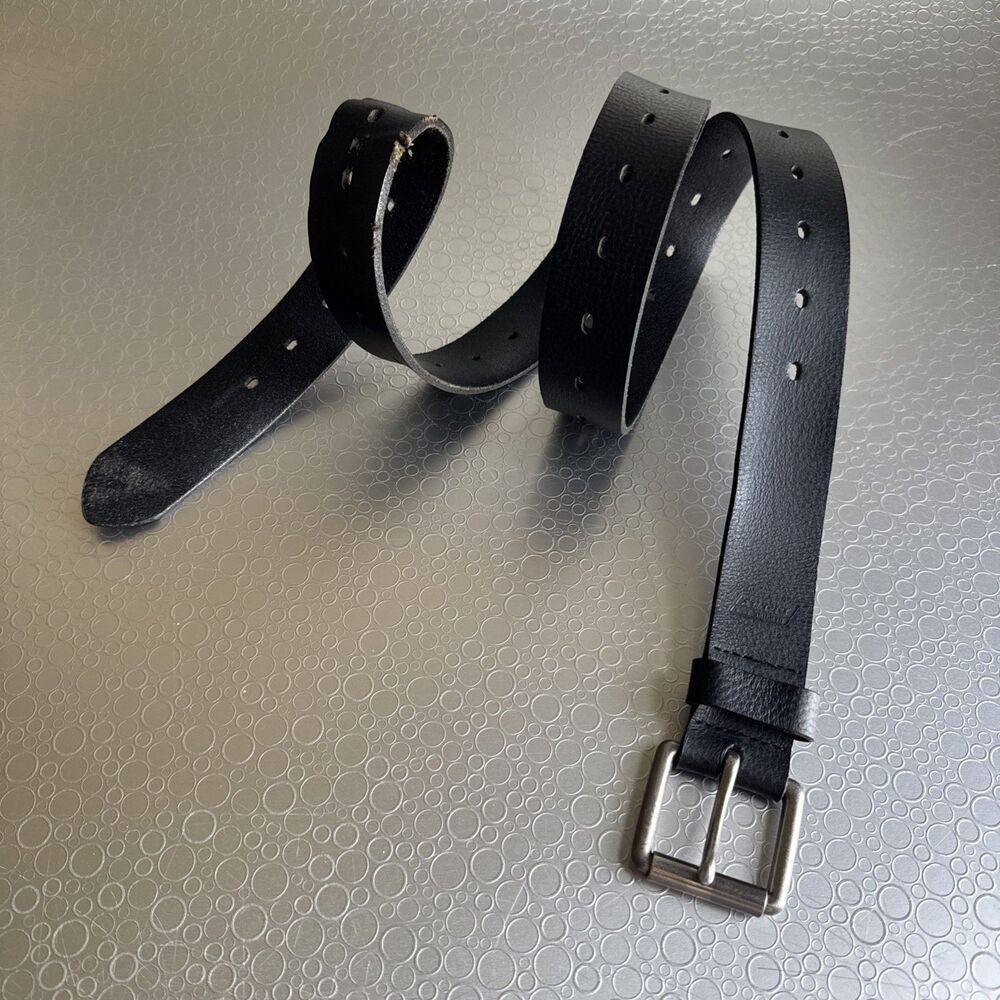 Dickies Black Leather Adjustable Work Belt Big & Tall - Size 44 Extra Hole